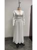 2025 French Style White Satin Evening Dress - Slimming, Elegant Long Skirt