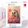 Roses and hedgehog Pattern  3pcs 100% Round Full Drill 5D DIY Diamond Painting Embroidery Cross Stitch Rhinestone Décor