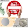 2D Flat 1pc Warning Aluminum Decoration Plaque, "Accès Interdit Propriété Privée" Lettering Sign, Gate Security Decor, Yard Security Decor, Home