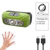 1PACK Mini Rechargeable Powerful Sensor Headlamp Fishing Camping USB Head Flashlight COB LED Head Light Torch Headlights Front Lantern