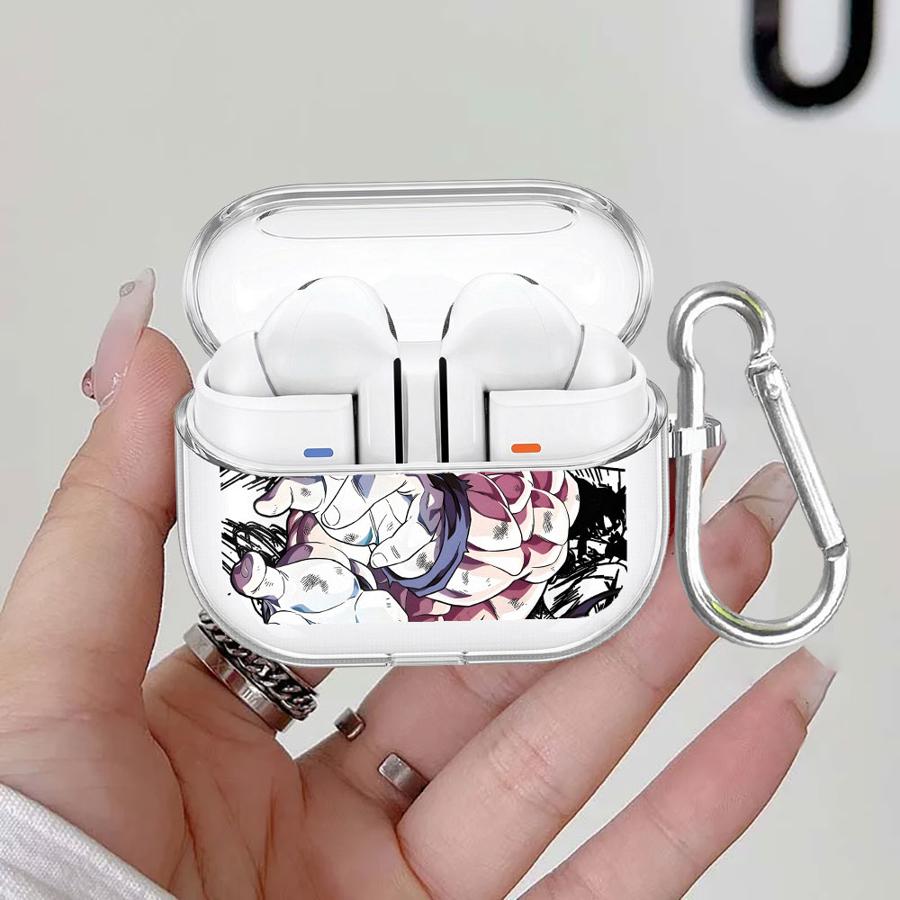 D-ragonS B-allSs GokuS Case For Samsung Galaxy Buds 2Pro 2 Live 4 Pro 4Pro 3 FE 3Pro Clear Earphone Cases Cover With Hook