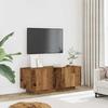 VidaXL TV Stand with LED Lights Old Wood Engineered Wood 856353
