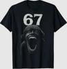 Halloween 67 SCP Volto dell'Orrore Costume Spaventoso Maglietta Horror 6 7 Maglietta