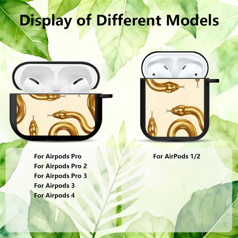 Metal Snake Earphone Cases Cover Case For Airpods 4 2 Pro3 3 1 Pro Pro2