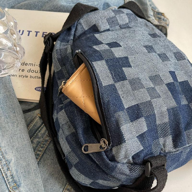 Рюкзак в клетку с клетчатым принтом — фото 12