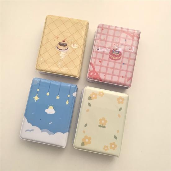 3 Inch Mini Photo Album 40 Pockets Hollow Cloud/Flower/Cake/Pudding Cover Portable PVC Small Idol Photocard Picture Holder Home Supplies