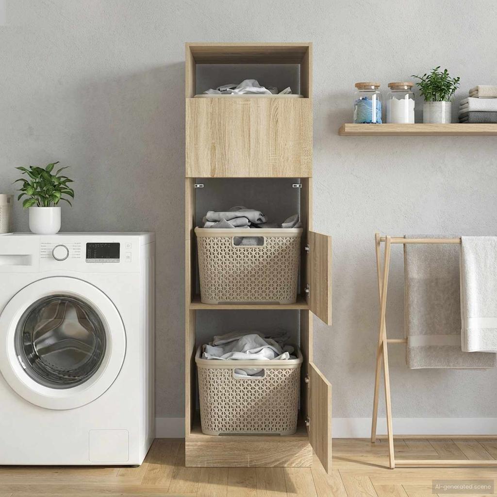 Waskast met Deur Sonoma 50 x 68 x 162 cm Spaanplaat