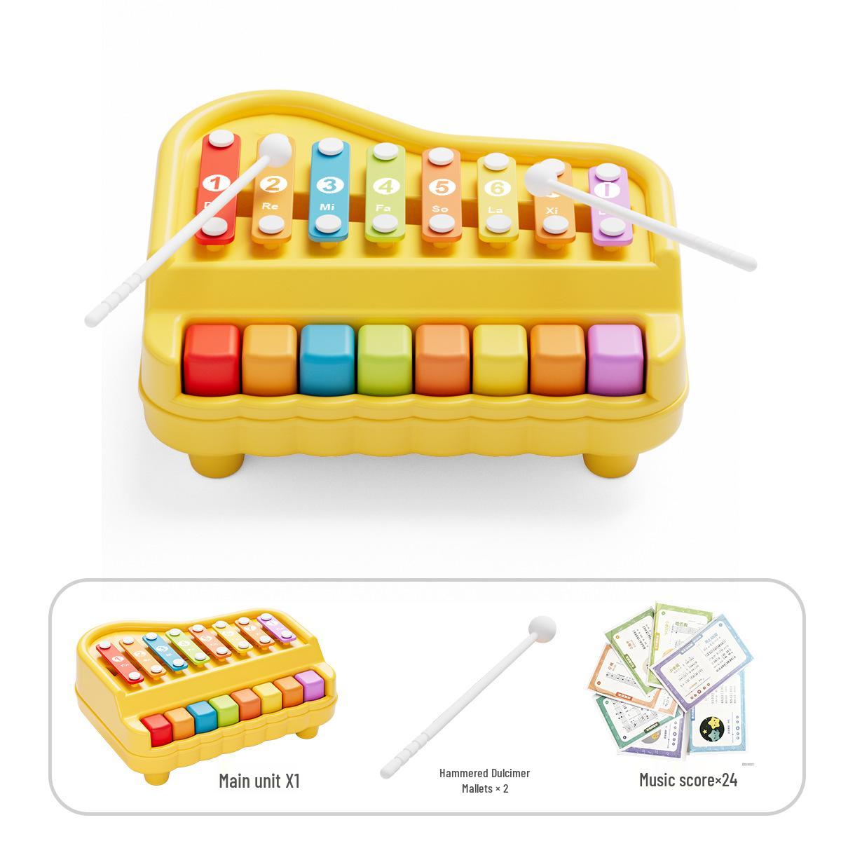 Children s Eight-Tone Xylophone: Educational Musical Toy Piano for June 1st Birthdays