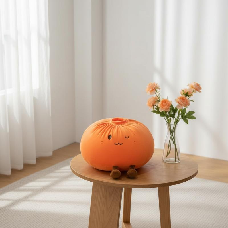 Super Soft Plush Material Steamed Bun Plush Pillow Pp Cotton Filled Fluffy Comfortable Dumpling Plush Toy Stress Relief