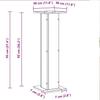 Plant Stand 2 pcs Black Oak Effect 30 x 30 x 95 cm