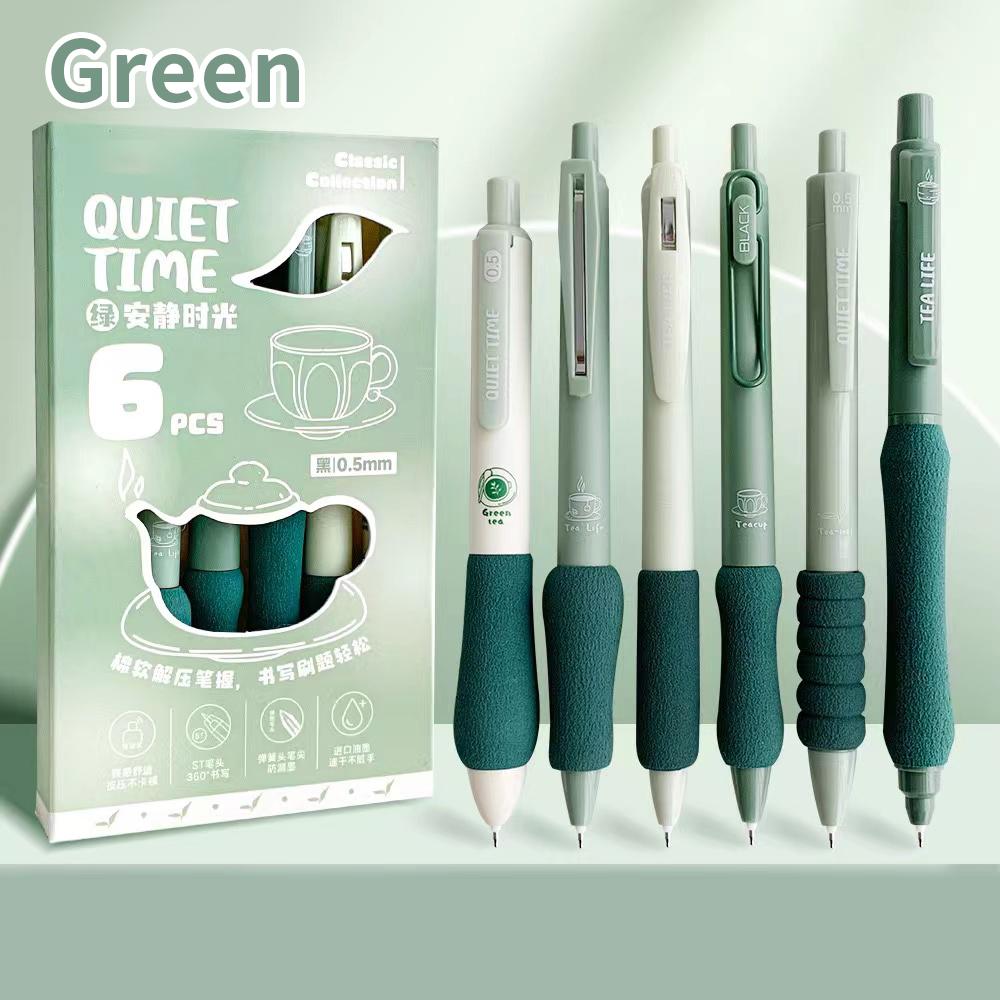 Color Press Pen High-value Gel Pen Soft Grip Soft Sponge Pen Simple Signature Pen For Students Press the Neutral Pen