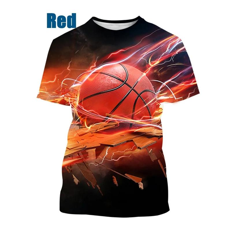 Paint Splatter Basketball T-Shirt Men Women 3D Print Graphic Tee  Summer Outdoor Sports Quick-Drying Casual Fashion Streetwear