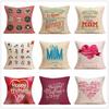 New Mother's Day Gift Text Love Pattern Pillowcase Linen Print Decorative Pillow Cushion Cover