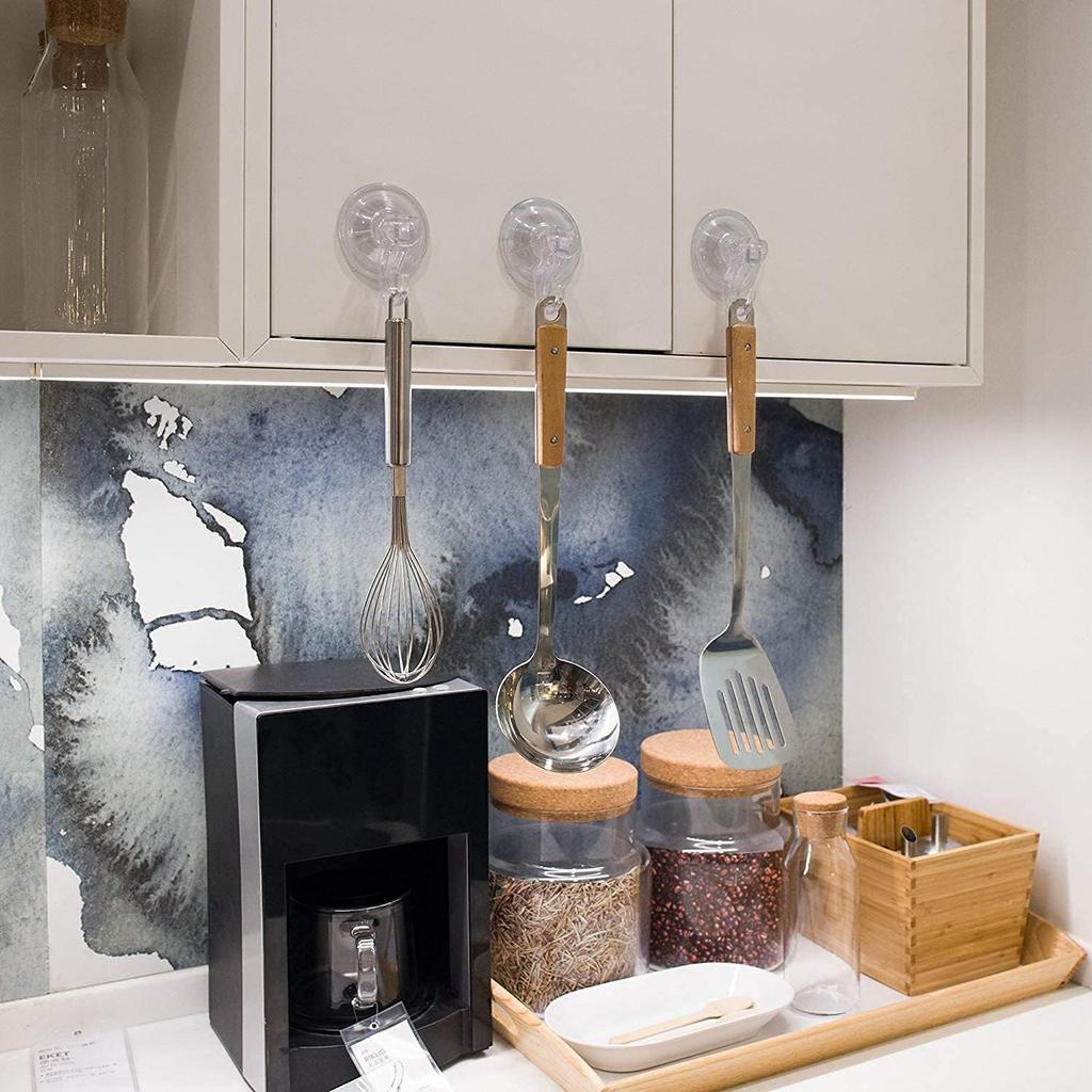 10pcs Suction Cup Hook Transparent Reusable Heavy Duty Vacuum Suction Cup Kitchen Bathroom Window Glass Wall Hooks for Towel