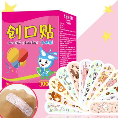 100pcs Waterproof Wound Dressing Adhesive Bandages Skin Dressing Patch Cartoon Band First Aid