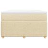 Exclusive House - Slatted Bed Base with Cream Mattress 120x200 Cm Fabric