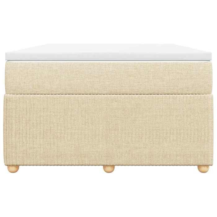 Exclusive House - Slatted Bed Base with Cream Mattress 120x200 Cm Fabric