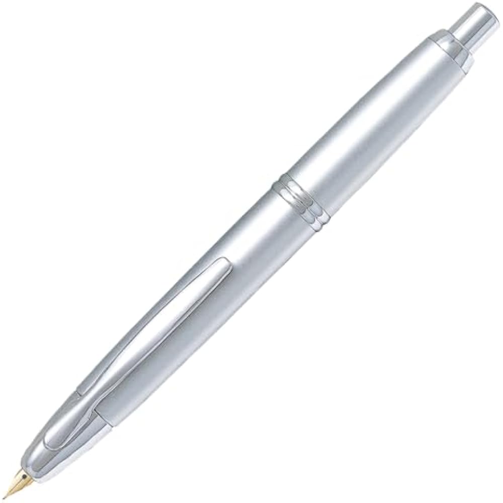PILOT Mannenhitsu Capless Fountain Pen S F Silver FCN1MRSF