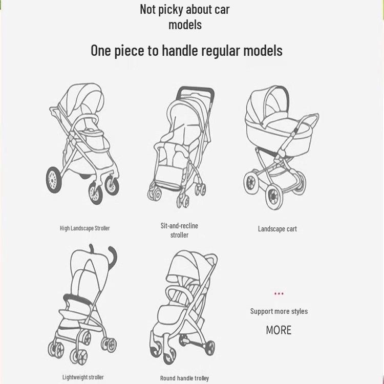 Universal Full Coverage Baby Stroller Mosquito Net with Enlarged Encrypted Mesh