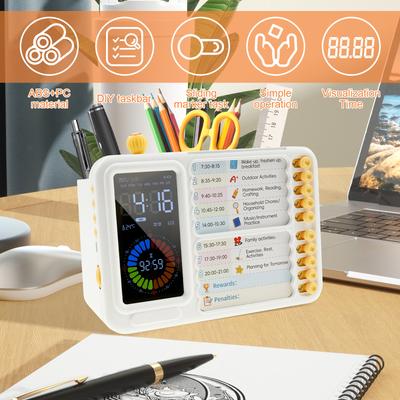 Task Timer High Efficiency Visual Timer Equipped with Choir Board and Large Screen Color Screen for Home School Classroom