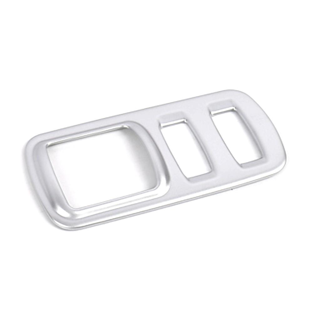 For Renault Kadjar 2015-2019 Head Lights Lamp Switch Button Decoration Cover Trim Carbon Fiber Silver Printed Interior Styling