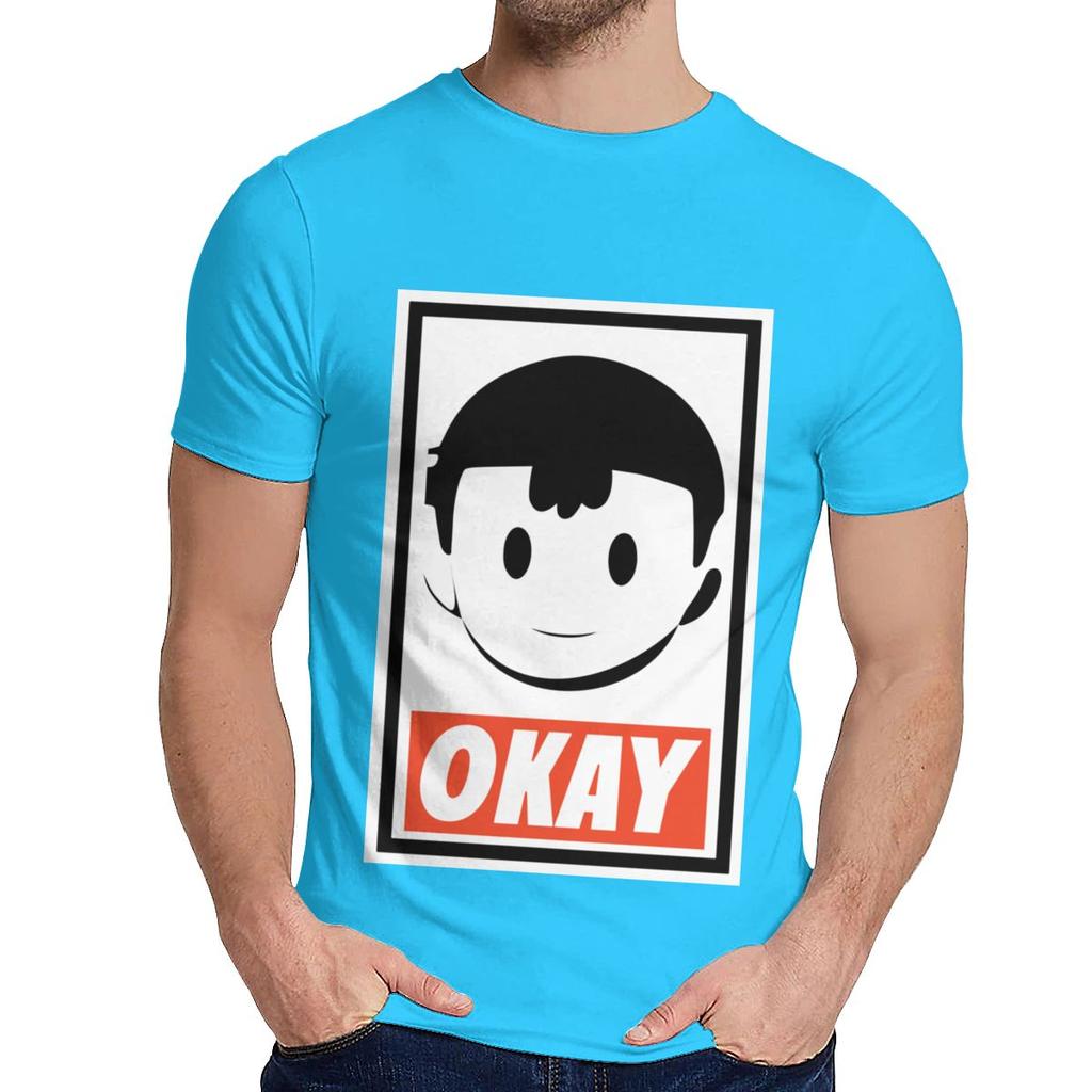 3D Print Okay T Shirt Earthbound Mother Rpg Ness T Shirt Unisex Hipster Natural Cotton T