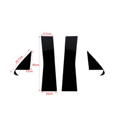 Ensemble 4PCS PVC Pour Dodge Nitro 2007-2012 Autocollant de Garniture de Pilier BC de Fenêtre Noir