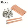 10/30pcs Wooden Wicks DIY Aromatherapy Candle Wicks High-Quality Smokeless Wood Chips Handmade Candle Making Accessories