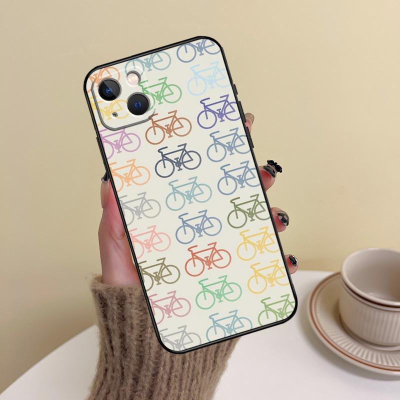 Mountain Bike Cycling Phone Case For iPhone 16 Pro Max 14 13 12 11 15 17 Pro Max mini Plus 16e 17 Air Cover Funda