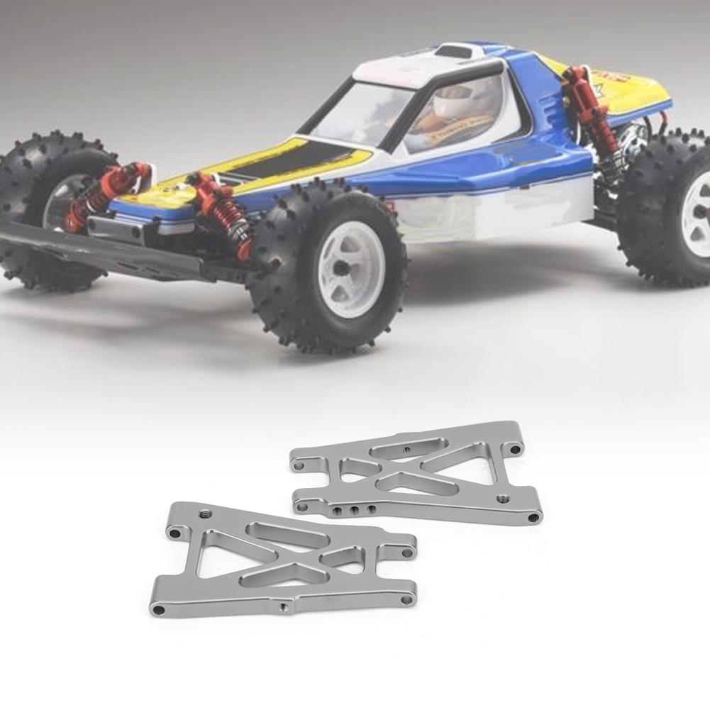 2PCS Aluminum Alloy Rear Lower Swing Arm Fit for KYOSHO 4WD Optima 110 RC Off Road Vehicle(Silver )