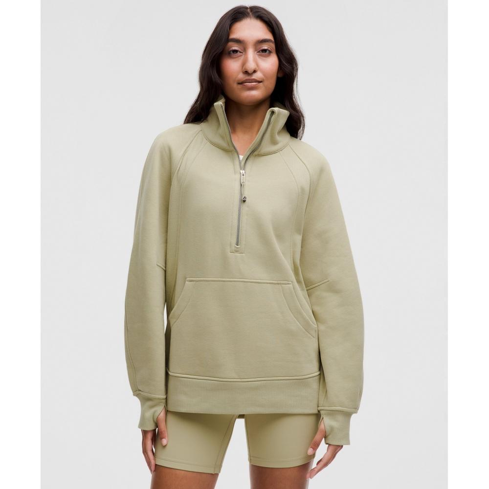 

Lululemon Scuba Oversized Funnel Neck Half Zip Long Honeydew XS/S