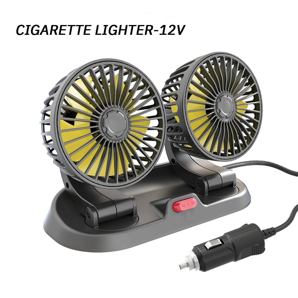 5V 12V 24V Ventilátor do auta Chlazení Ventilátor do auta Dvouhlavý Usb ventilátor do auta 2 rychlosti Nastavitelné Auto Chladič Vzduchový Ventilátor Příslušenství do auta Regulace větru