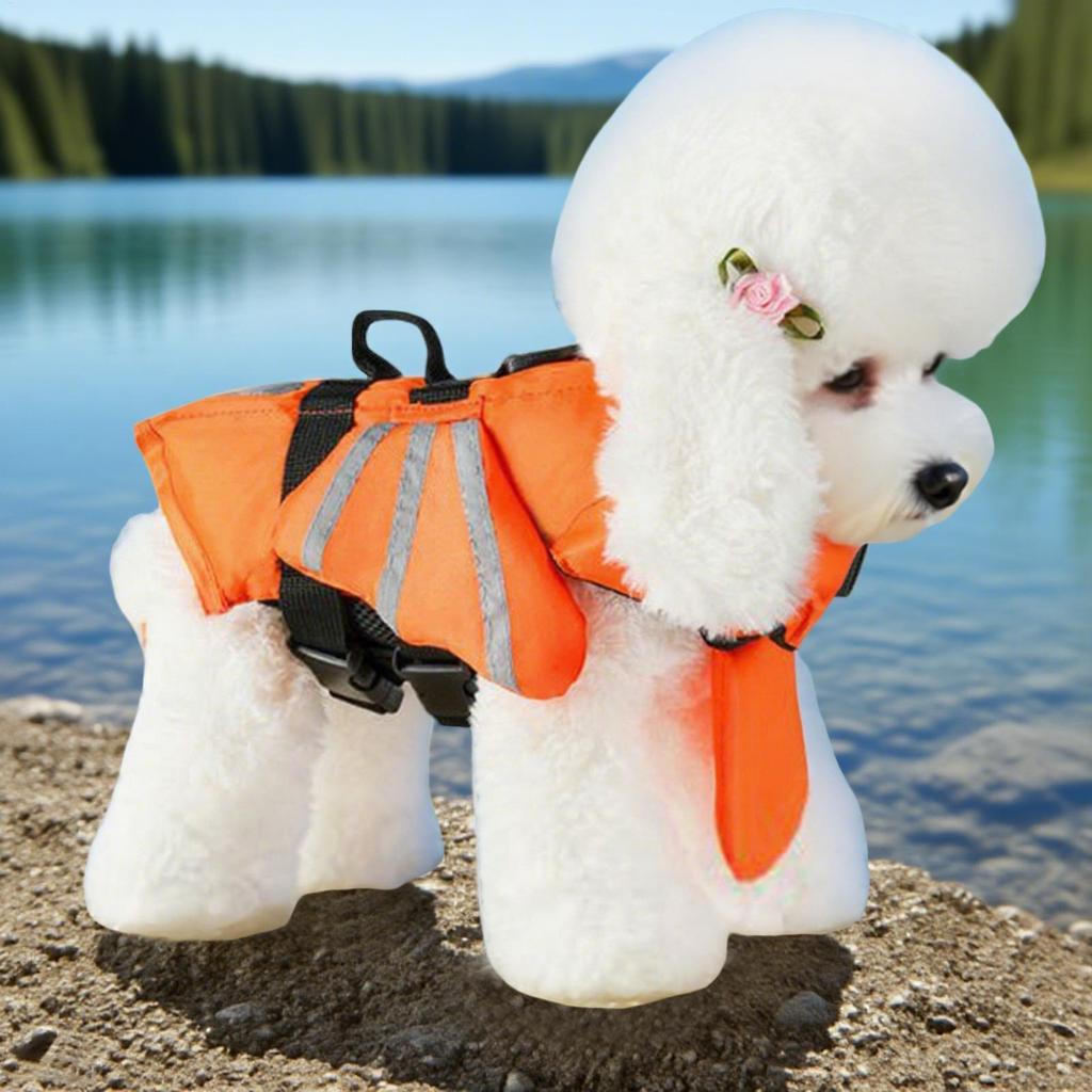 Dog Swimming Vest Water Safety Swimsuit Floating Reflective Adjustable Jacket For Rescue Puppy Boating Swimming Pool Beach
