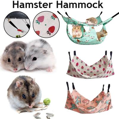 Hängematte für Haustiere, Baumwolle, für Hamster, Mäuse, zum Aufhängen, für kleine Haustiere, Hamster, Kaninchen, doppellagig, warme Schlafnester, Hängemattenzubehör