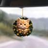 Fun Acrylic Cat Decorative Charm For Car Mirrors And Personalized Key Accessories