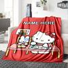 Customizable HelloKitty1 Throw Blanket – Personalized Name, All-Season Cozy Snug Blanket, Machine Washable, Personalized Blanket