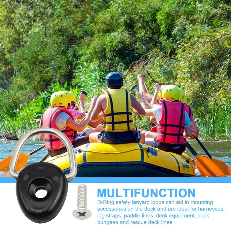 Small D Rings 2pcs Rust-Proof Backrest Buckles Stainless Stee D Ring Strapping Hooks Kayak Replacement Parts Multifunctional Tie