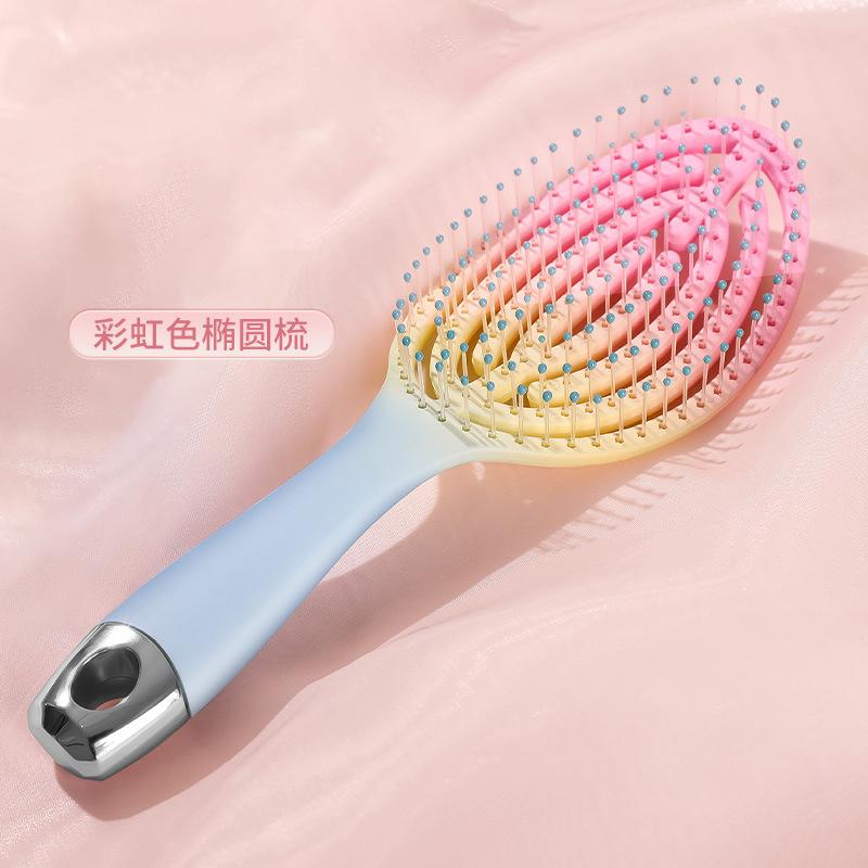 

Macaron Big Bend Comb Hair Massage Comb Men s Fluffy Comb Curly Hair Styling Comb Arc Nine Ribs Comb