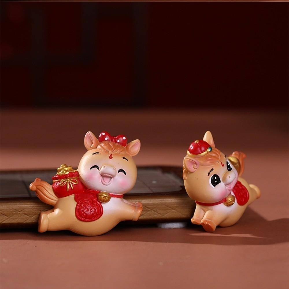 Resin 2026 Horse Figurines Funny Horse Statue Animal Statue Horse Figures  New Year Gift
