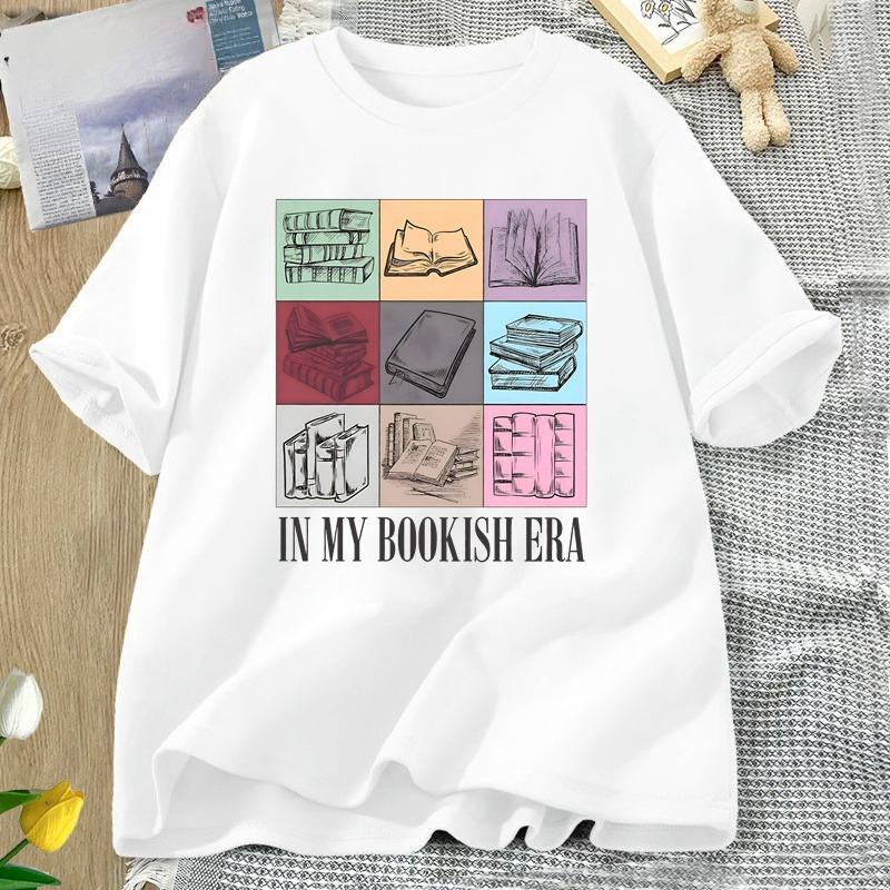 In My Bookish Era Tshirt Retro RoUnisexce Smut Reader Graphic Tshirts Book Lover Bookish T Shirt Summer Cotton WOMEN Clothes Tops