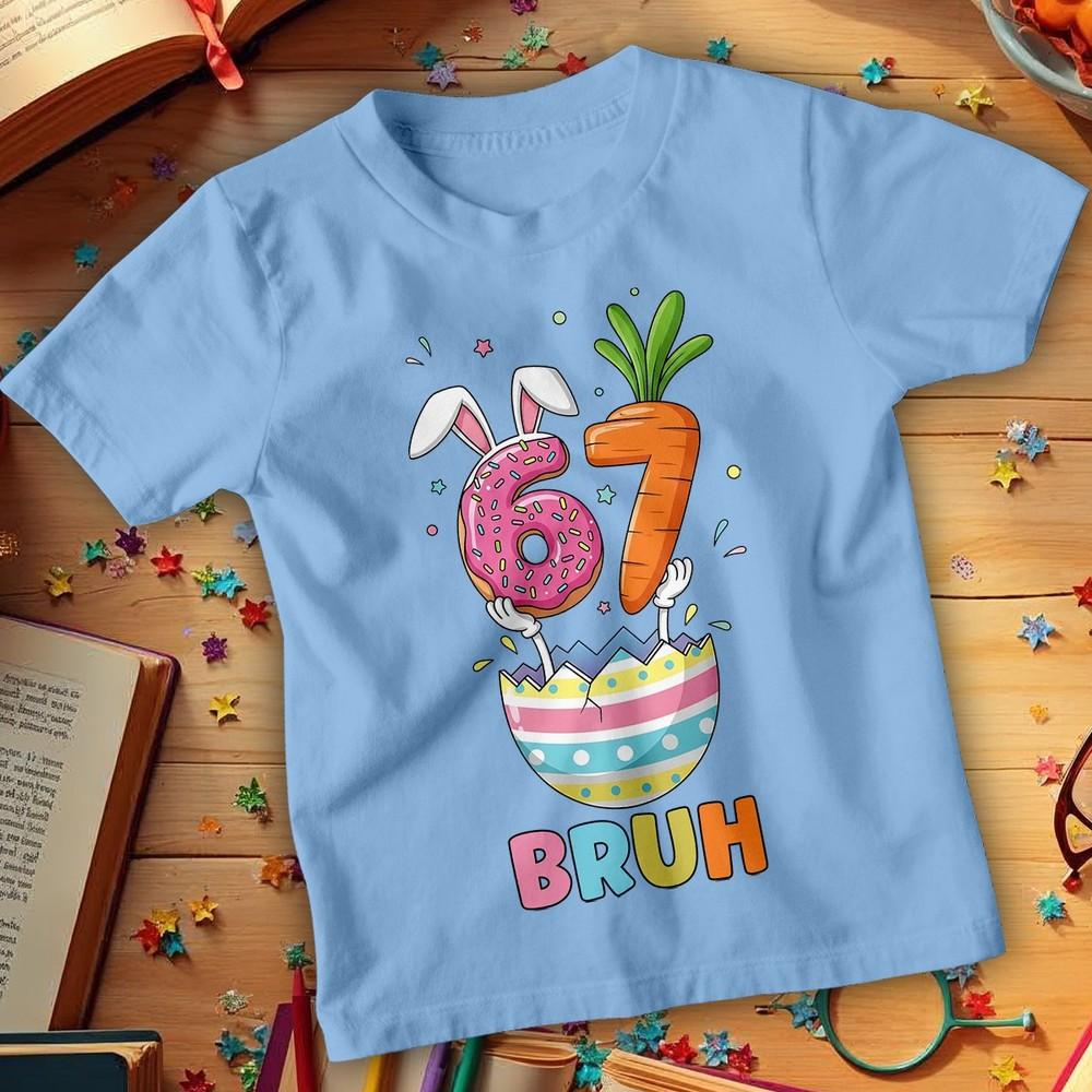 67 Six Seven Meme Easter TShirt Funny Bunny Egg Hunt Cute Adults Kids Tee 3 S