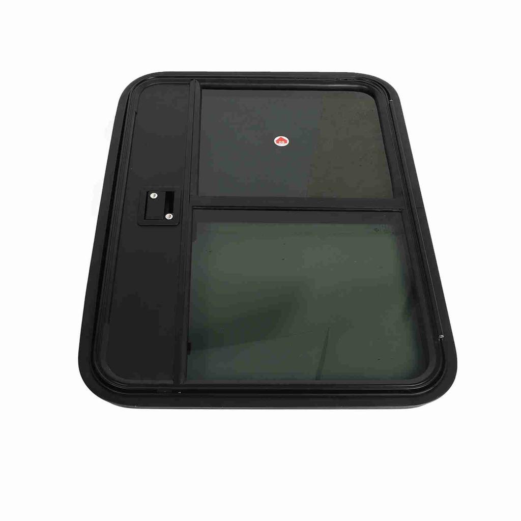RV Door Tear Drop Tempered Glass Tinted Sliding Window Full Sealing Camper Trailer Door with Insect 