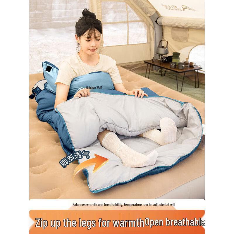 Beishanlang SL010 Anti-bakterieller Camping-Schlafsack für Erwachsene