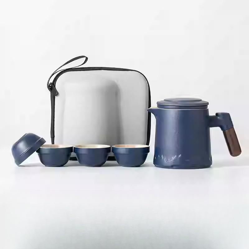 Portable Travel Tea Set Outdoor Portable Kung Fu Brewing Teapot Teacup Small Set Easy Camping Business Trip