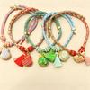 Handmade Five-Color Rope Bracelet with Zongzi Pendant - Adjustable Red Rope for Children