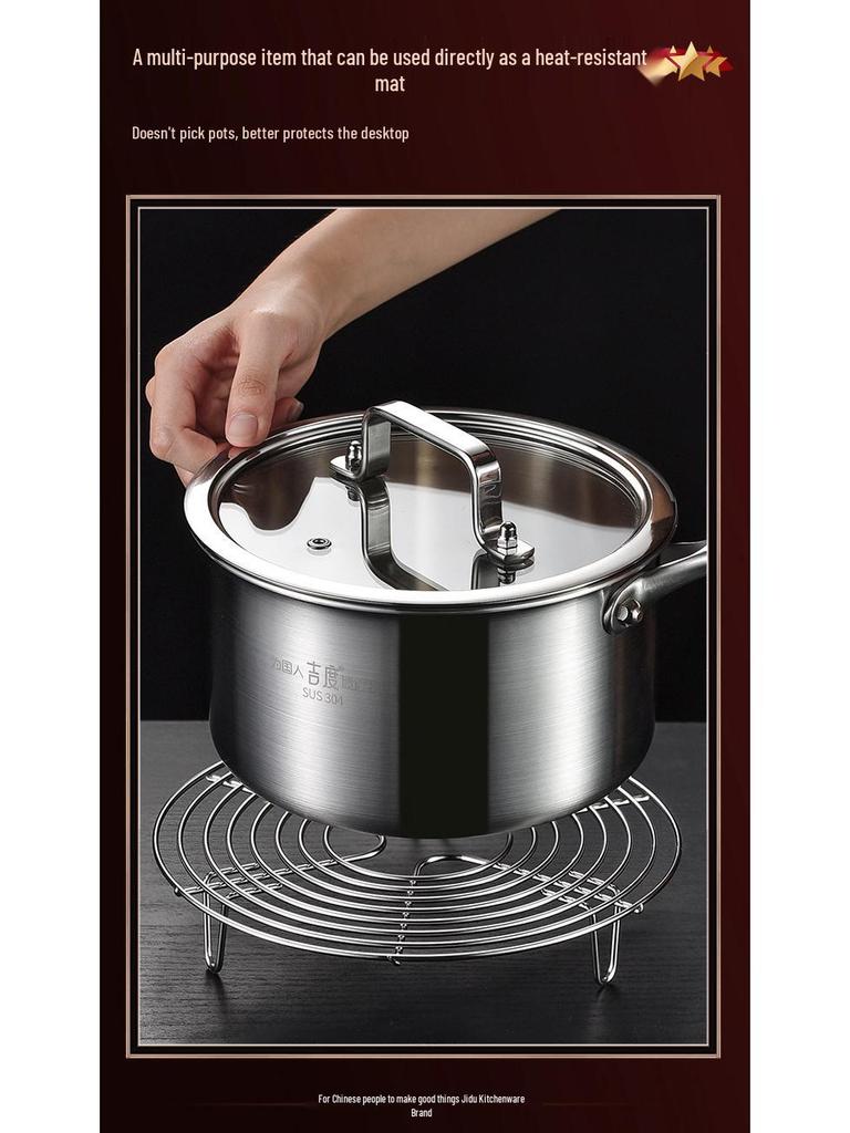 304 Stainless Steel Steaming Rack - Insulated Separator for Household Steamed Dishes with High & Low Feet Configuration.