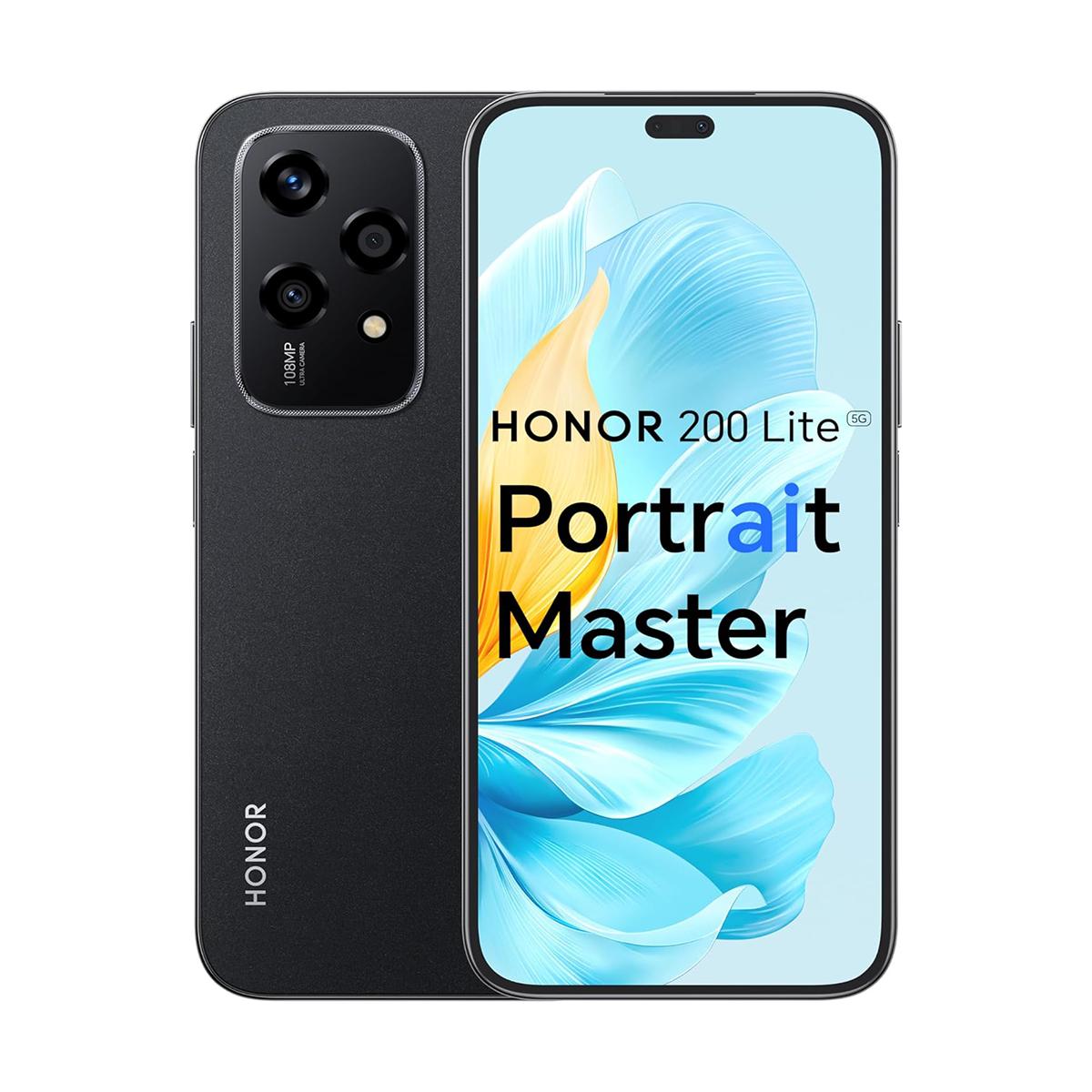 

HONOR 200 Lite, 5G, Две SIM-карты, 8 ГБ ОЗУ + 256 ГБ ПЗУ, 6,7” AMOLED-дисплей с защитой от падений 12GB+256GB чёрный