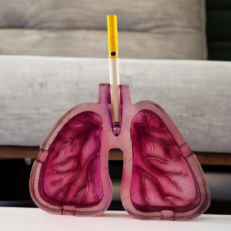 Decorative Ashtray with Distinctive Human Lungs Shape Enhances Your Environment