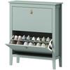 Modern Two-Drawer Shoe Cabinet - Green