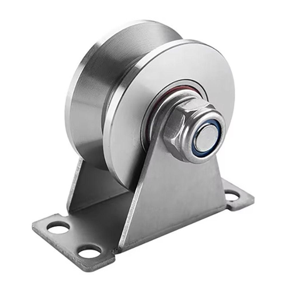 1Pcs Track Wheel Bearing Pulley 304/201 Stainless Steel U/V/H Shaped Sliding Door Rollers 48 Wheel Thickened Rigid Caster